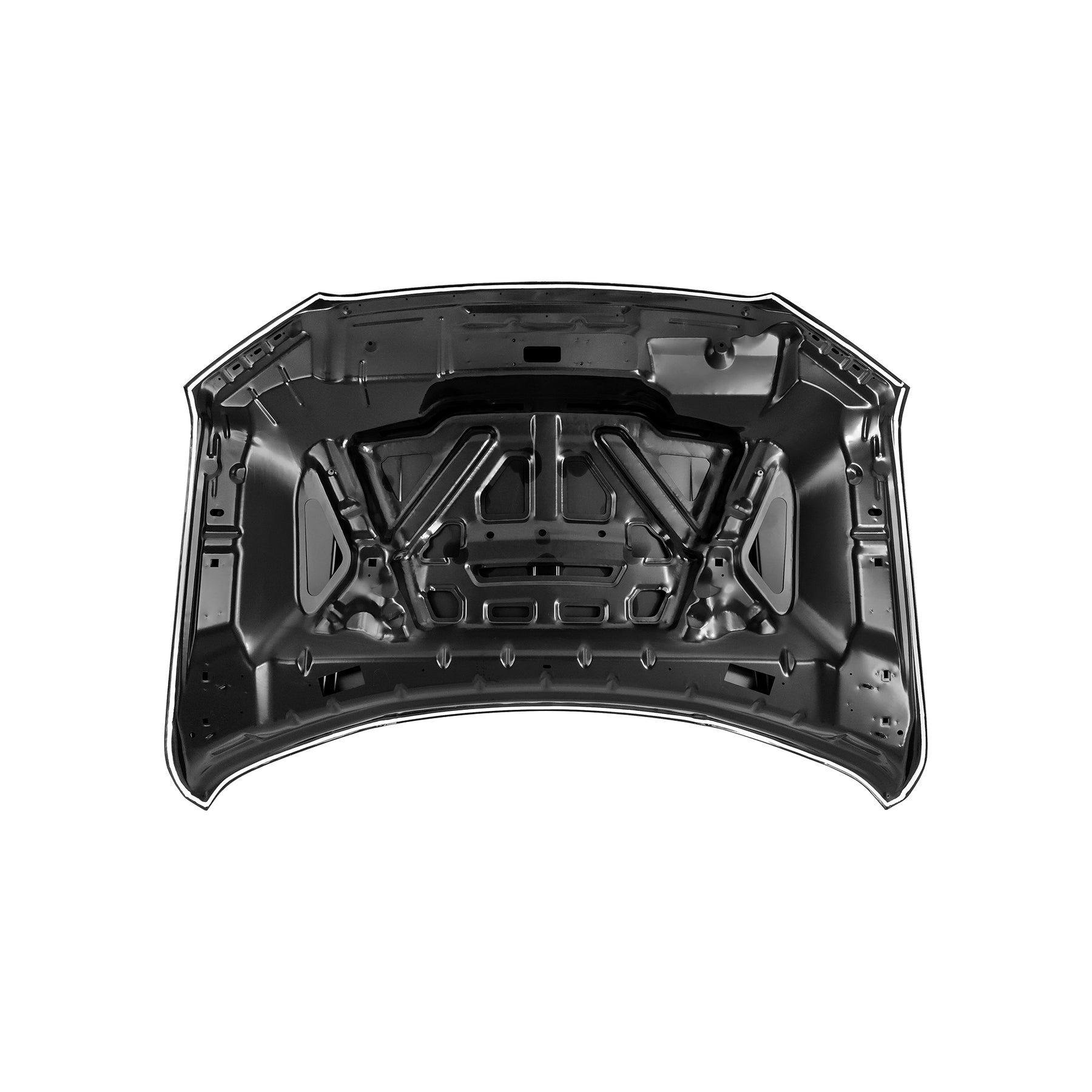 REPLACEMENT HOOD DUAL SCOOP HOOD, FOR FORD F150 RAPTOR, (STEEL)