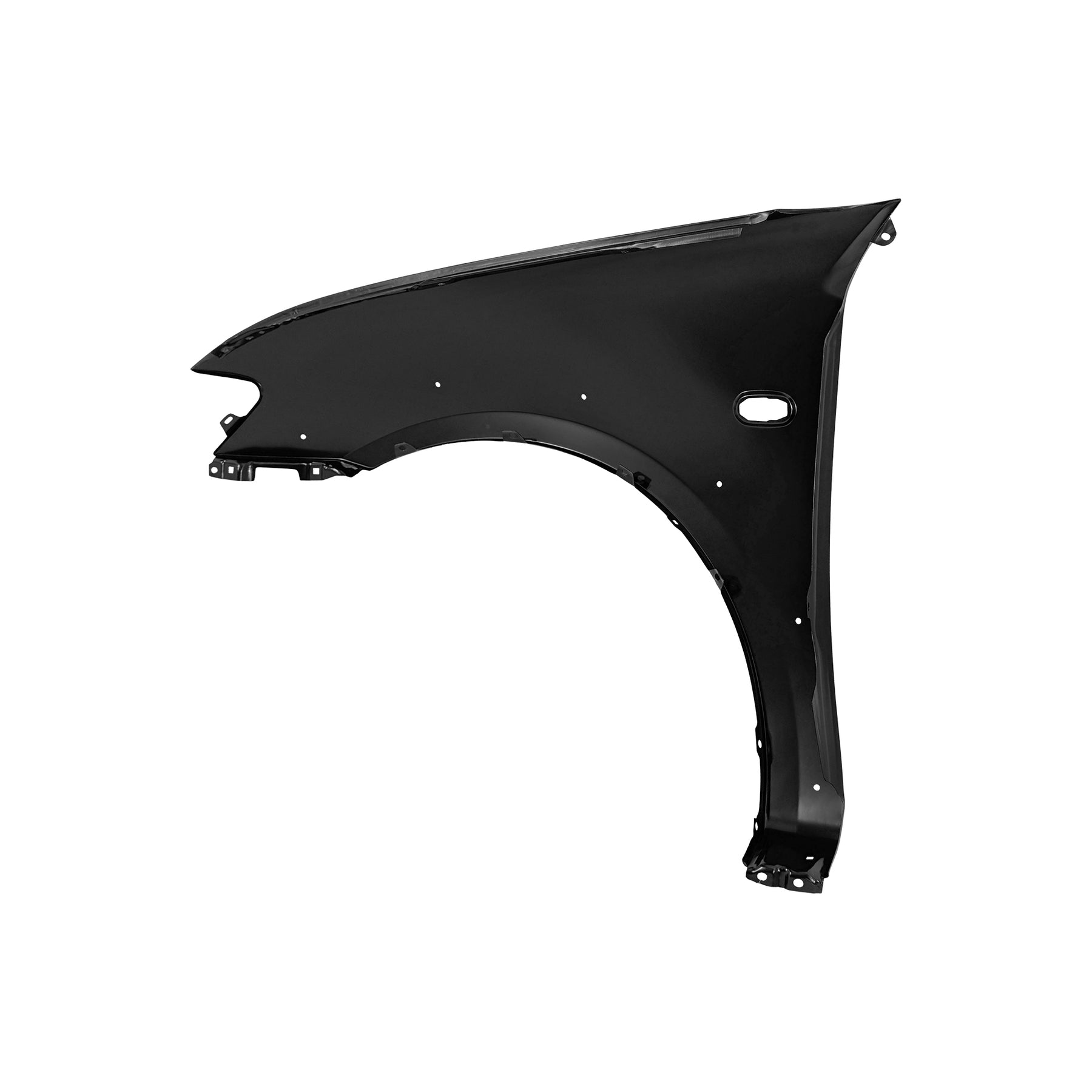 REPLACEMENT FRONT FENDER RH WITH SIDE LAMP HOLE WITH WHEEL HOLE, FOR MITSUBISHI L200(SPORTERO), 5220A819, (STEEL)