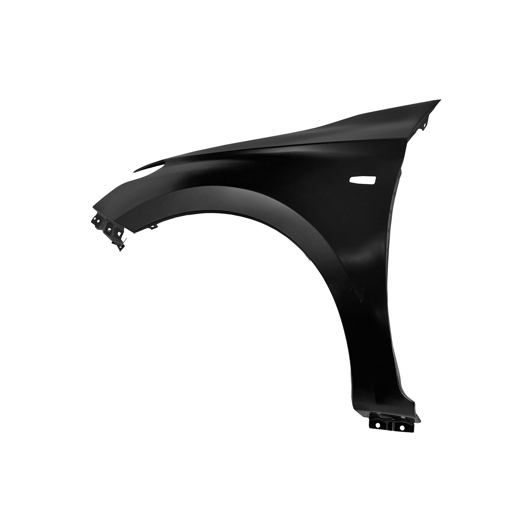 REPLACEMENT FRONT FENDER LH WITH SIDE LAMP HOLE, 2015-, FOR MITSUBISHI L200, (STEEL)