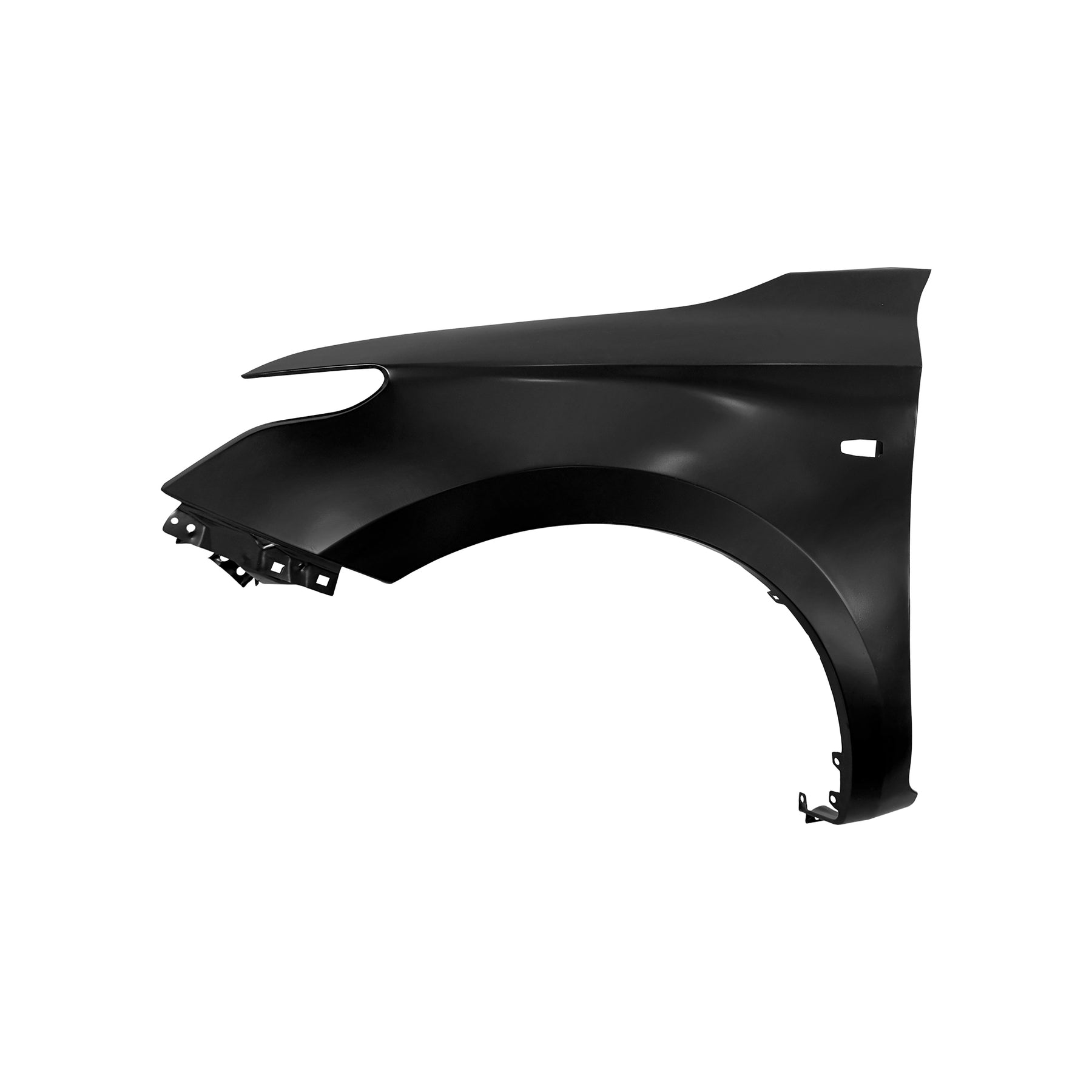 REPLACEMENT FRONT FENDER LH WITH SIDE LAMP HOLE, 2015-, FOR MITSUBISHI L200, (STEEL)