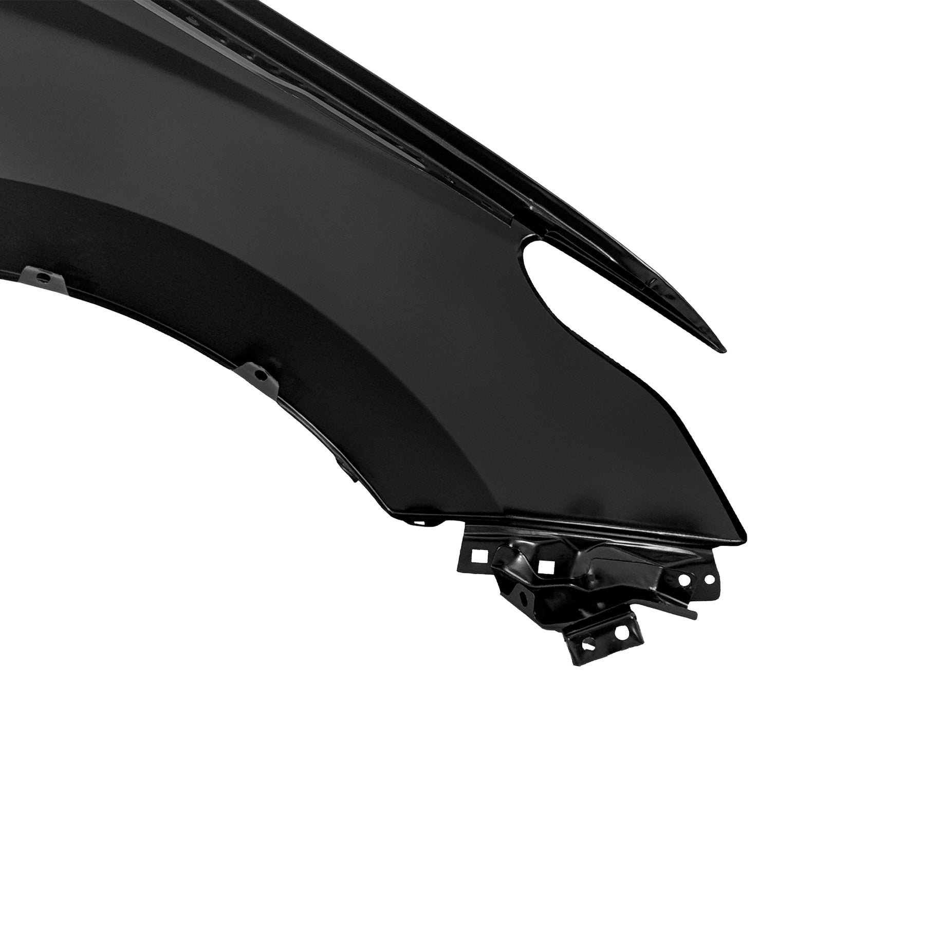 REPLACEMENT FRONT FENDER LH WITH SIDE LAMP HOLE, 2015-, FOR MITSUBISHI L200, (STEEL)