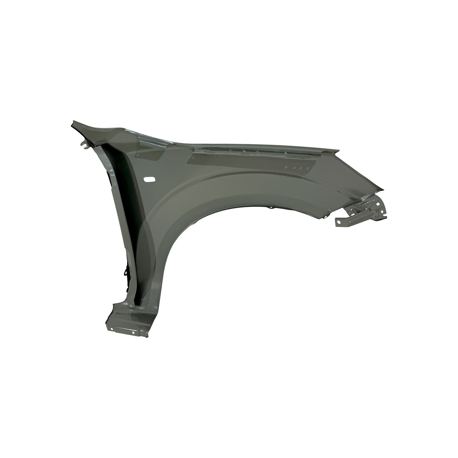 REPLACEMENT FRONT FENDER LH WITH HOLES 4*4, 2017, FOR NISSAN NP300, (STEEL)