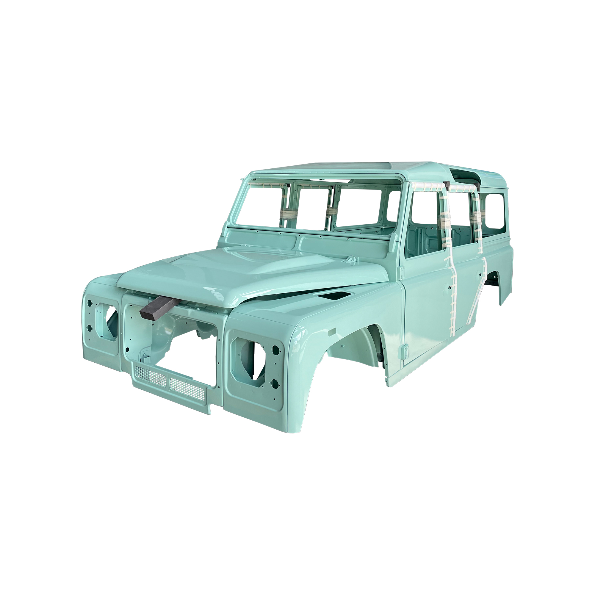 REPLACEMENT COMPLETE CAB WITH DOORS,WITH PRIMER, 1998, FOR LAND ROVER DEFENDER 110 TD4, (LHD), (ALUM+STEEL) REPLACEMENT COMPLETE CAB WITH DOORS,WITH PRIMER, 1998, FOR LAND ROVER DEFENDER 110 TD4, (LHD), (ALUM+STEEL)