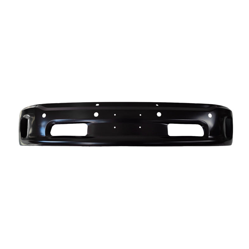 REPLACEMENT FRONT BUMPER, BLACKE-COATED, W/O FOG, W/O SENSOR, 2013-2018, FOR DODGE RAM 1500, 68160855AC, (STEEL)