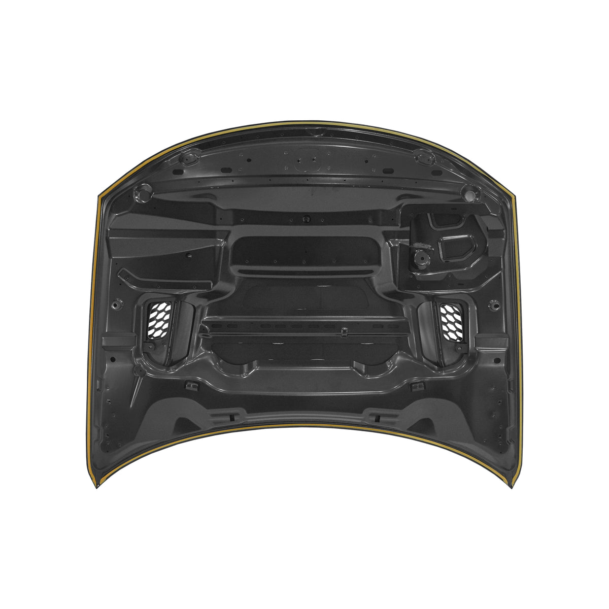 REPLACEMENT HOOD FOR REDEYE, W. 3 SCOOPS, 2021-2023, FOR DODGE CHARGER, 68529909AA, (ALUM)