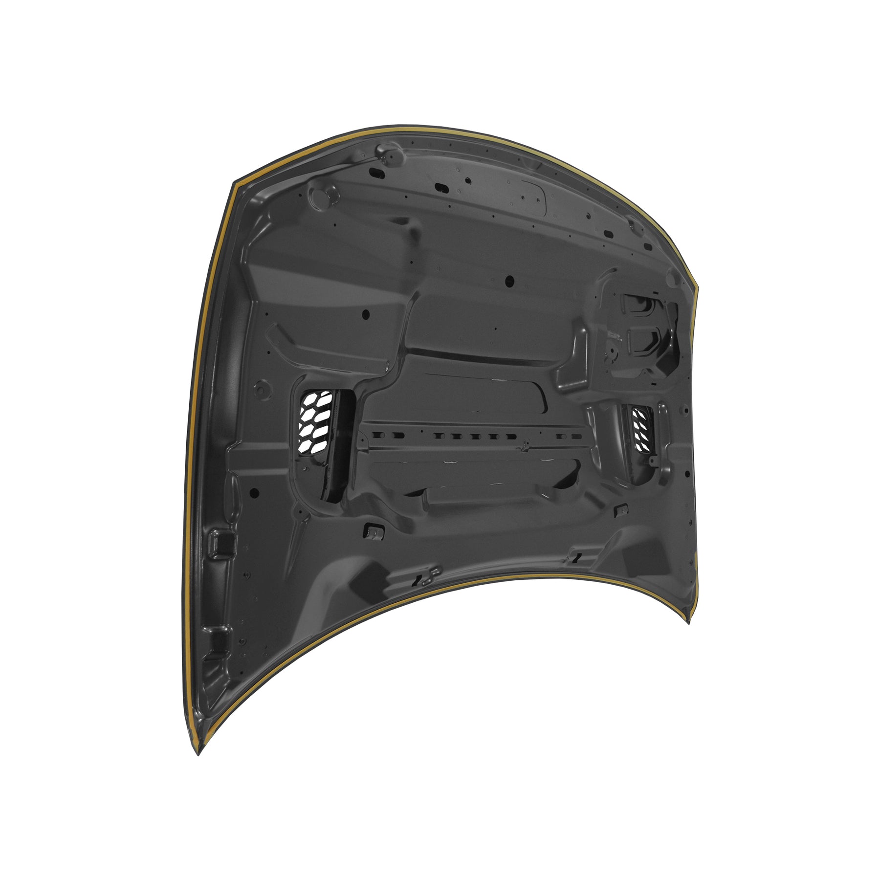 REPLACEMENT HOOD FOR REDEYE, W. 3 SCOOPS, 2021-2023, FOR DODGE CHARGER, 68529909AA, (ALUM)