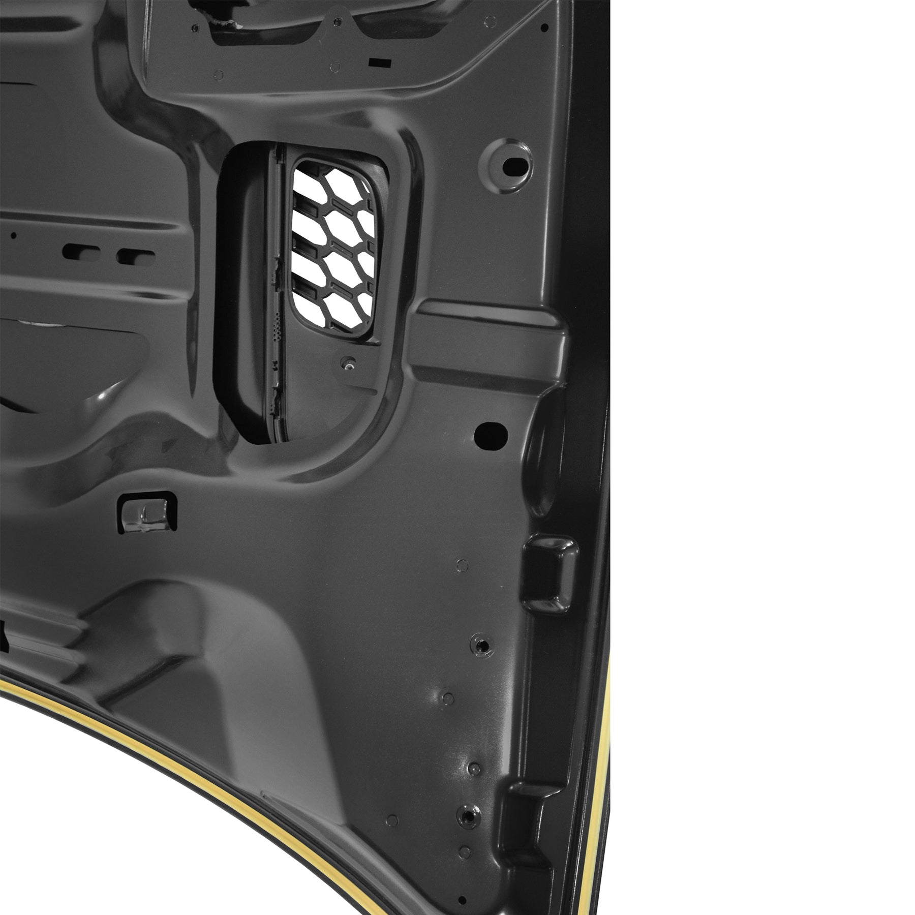 REPLACEMENT HOOD FOR REDEYE, W. 3 SCOOPS, 2021-2023, FOR DODGE CHARGER, 68529909AA, (ALUM)