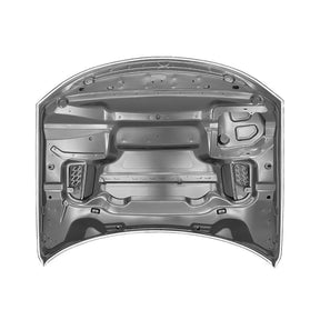 REPLACEMENT HOOD FOR REDEYE, W. 3 SCOOPS, 2015-2023, FOR DODGE CHARGER, 68529909AA, (ALUM)