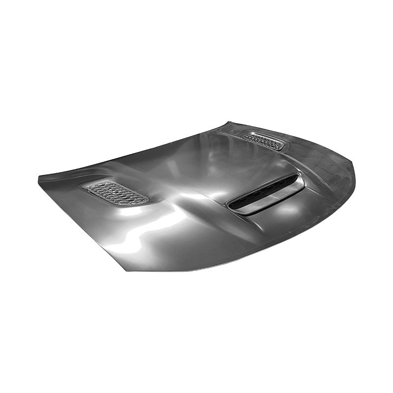 REPLACEMENT HOOD FOR REDEYE, W. 3 SCOOPS, 2015-2023, FOR DODGE CHARGER, 68529909AA, (ALUM)