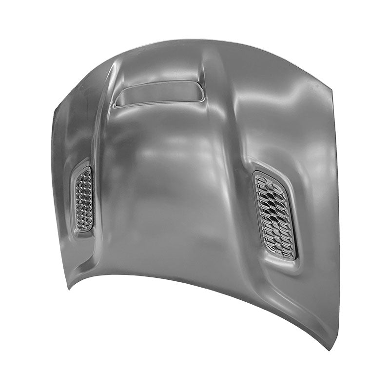 REPLACEMENT HOOD FOR REDEYE, W. 3 SCOOPS, 2015-2023, FOR DODGE CHARGER, 68529909AA, (ALUM)