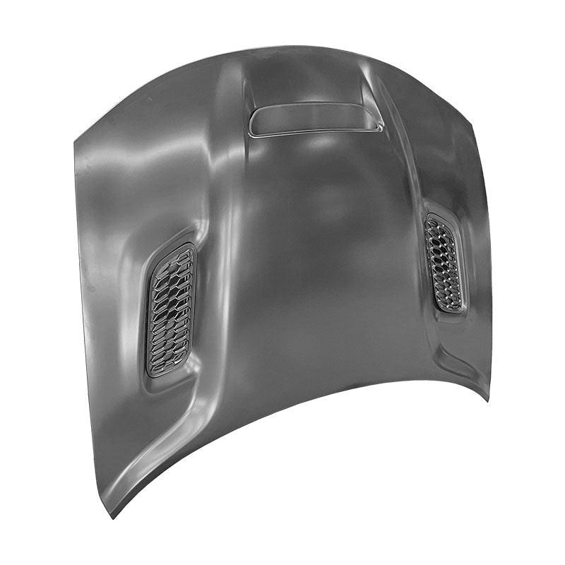 REPLACEMENT HOOD FOR REDEYE, W. 3 SCOOPS, 2015-2023, FOR DODGE CHARGER, 68529909AA, (ALUM)