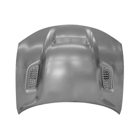 REPLACEMENT HOOD FOR REDEYE, W. 3 SCOOPS, 2015-2023, FOR DODGE CHARGER, 68529909AA, (ALUM)