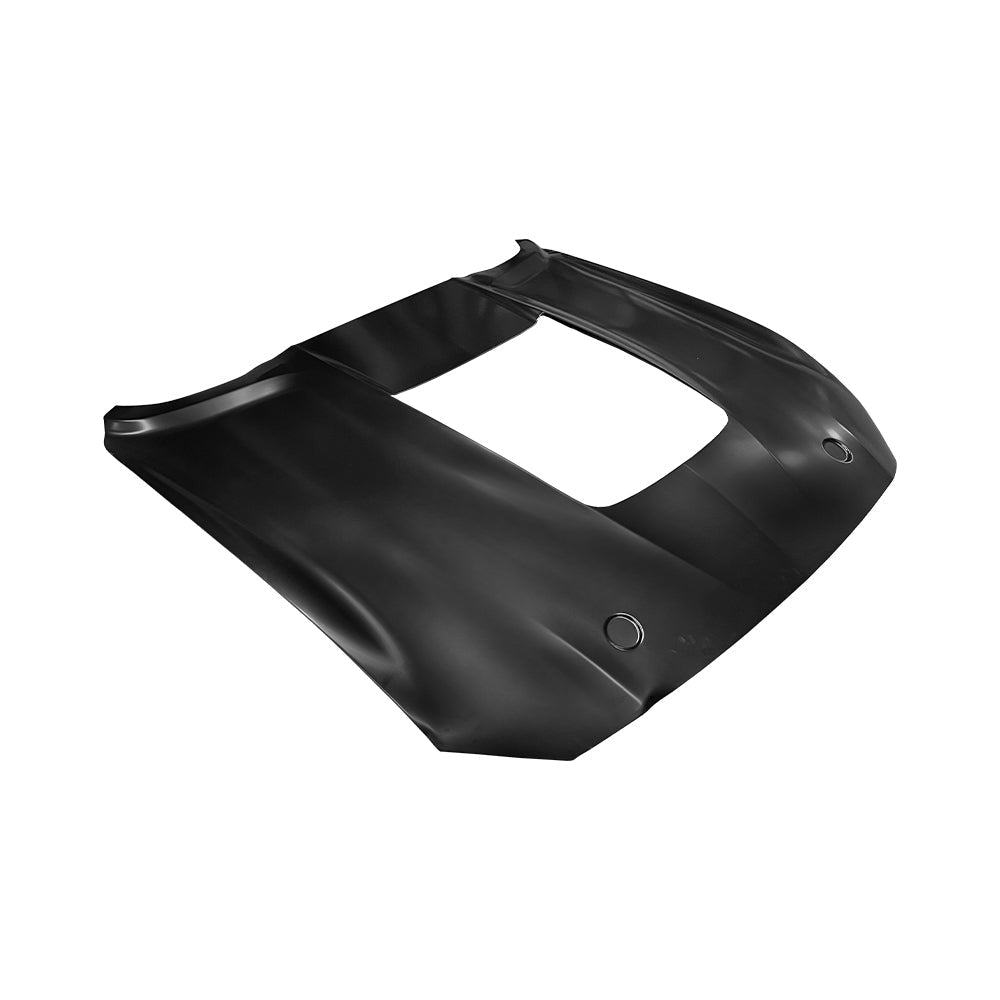 REPLACEMENT HOOD WITH SCOOP, 2018-2021, FOR FORD MUSTANG, GT500 STYLE (ALUM)