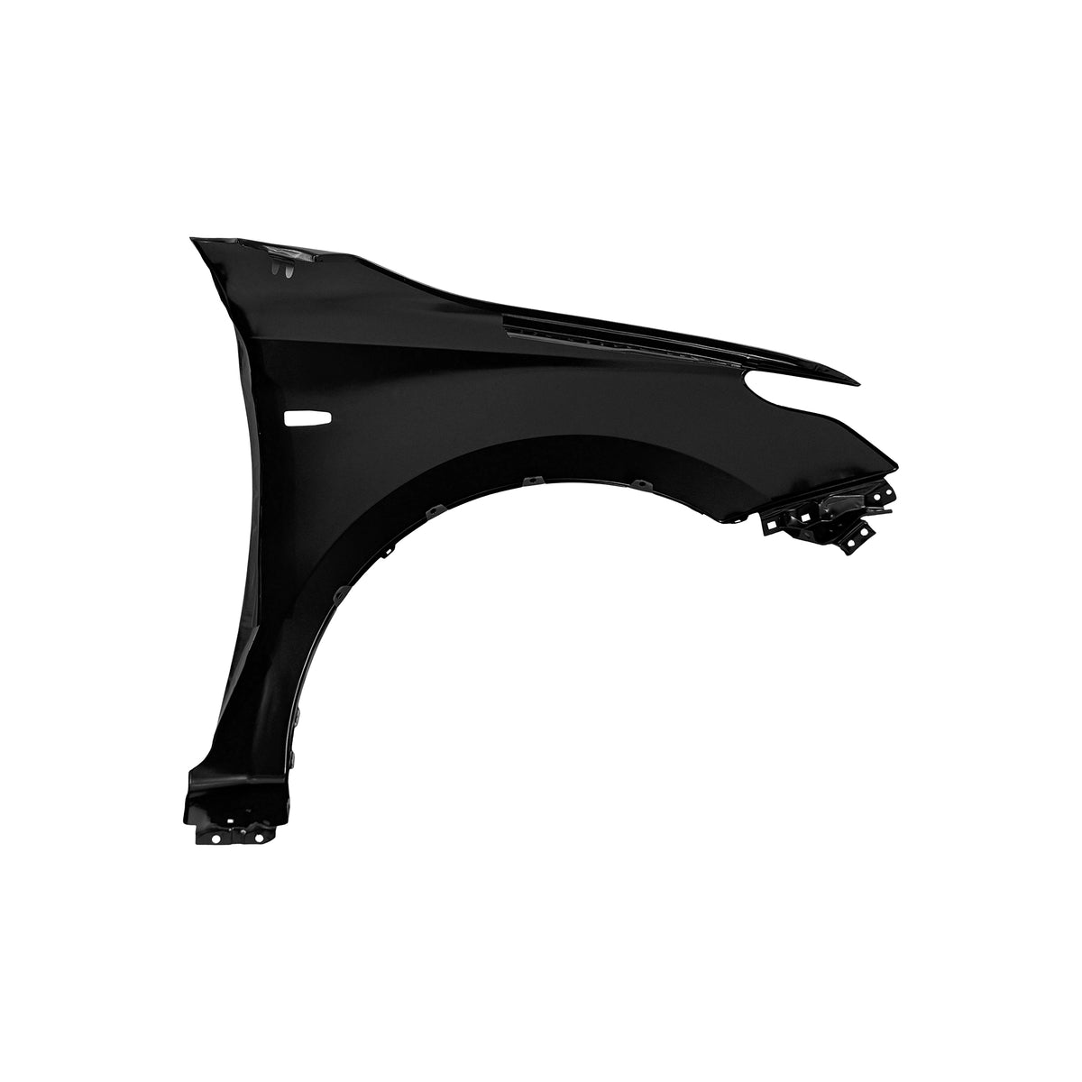 REPLACEMENT FRONT FENDER LH WITH SIDE LAMP HOLE, 2015-, FOR MITSUBISHI L200, (STEEL)