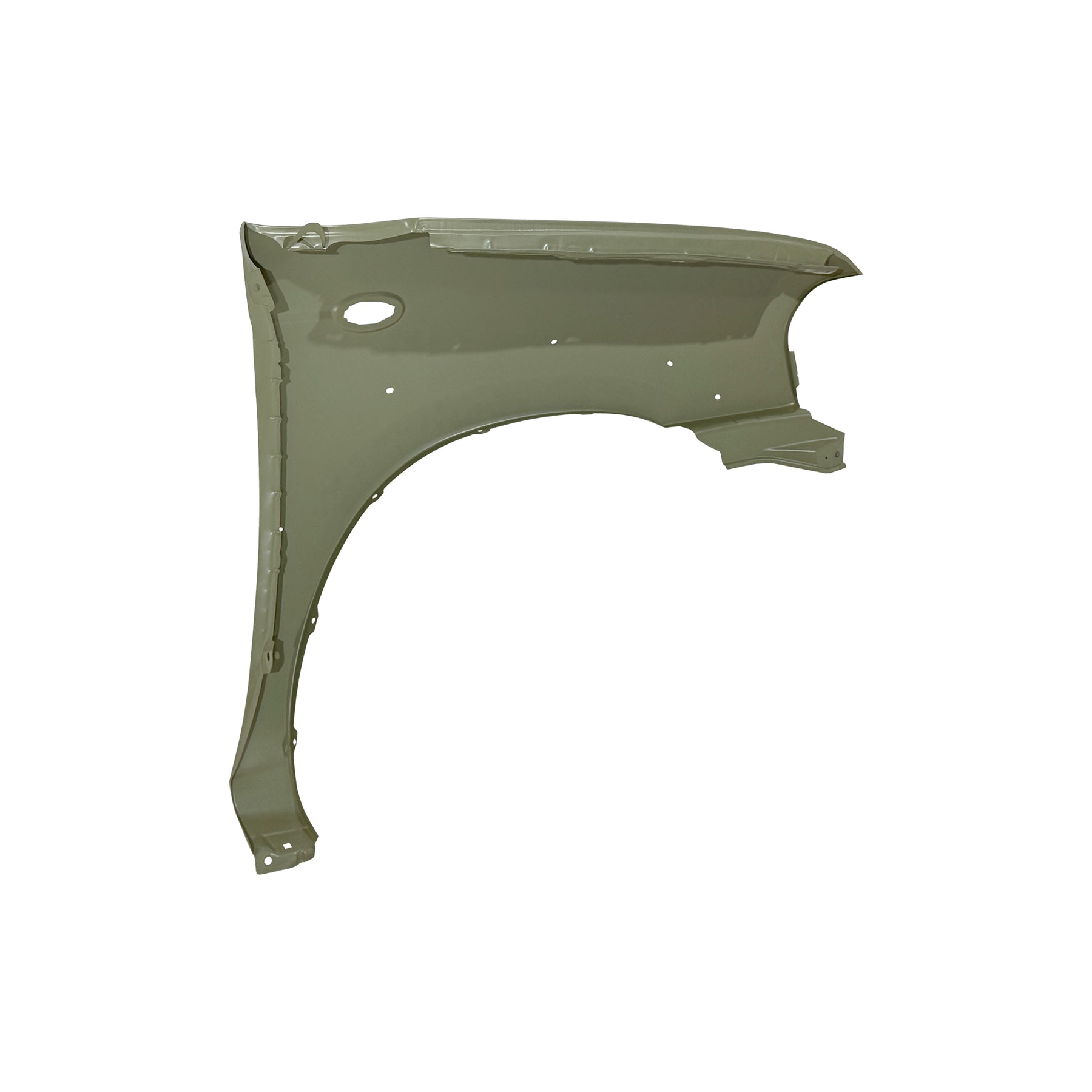 REPLACEMENT FRONT FENDER LH with skirt hole and side lamp hole, FOR NISSAN D23, (STEEL)