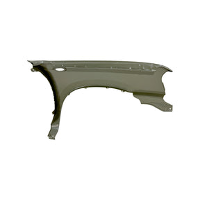 REPLACEMENT FRONT FENDER LH WITH SIDE LAMP HOLES WITHOUT WHEEL HOLES, FOR NISSAN D23, (STEEL)