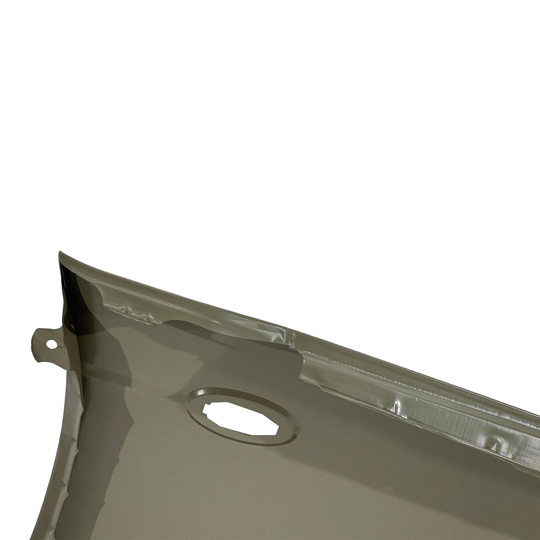 REPLACEMENT FRONT FENDER LH WITH SIDE LAMP HOLES WITHOUT WHEEL HOLES, FOR NISSAN D23, (STEEL)