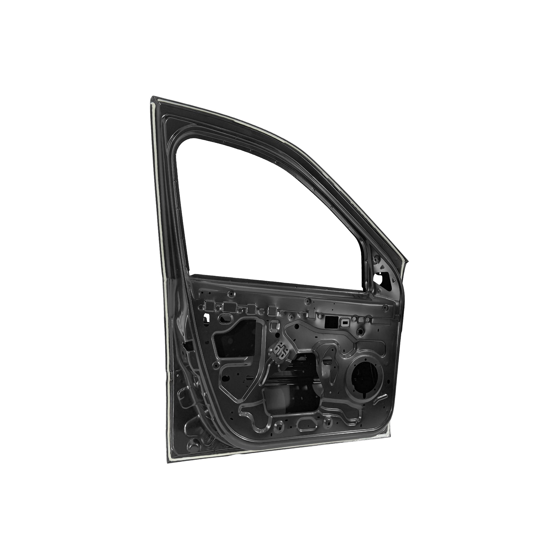 REPLACEMENT FRONT DOOR W MOULDING LH, 2004-2012, FOR RENAULT LOGAN, 801016598R, (STEEL)