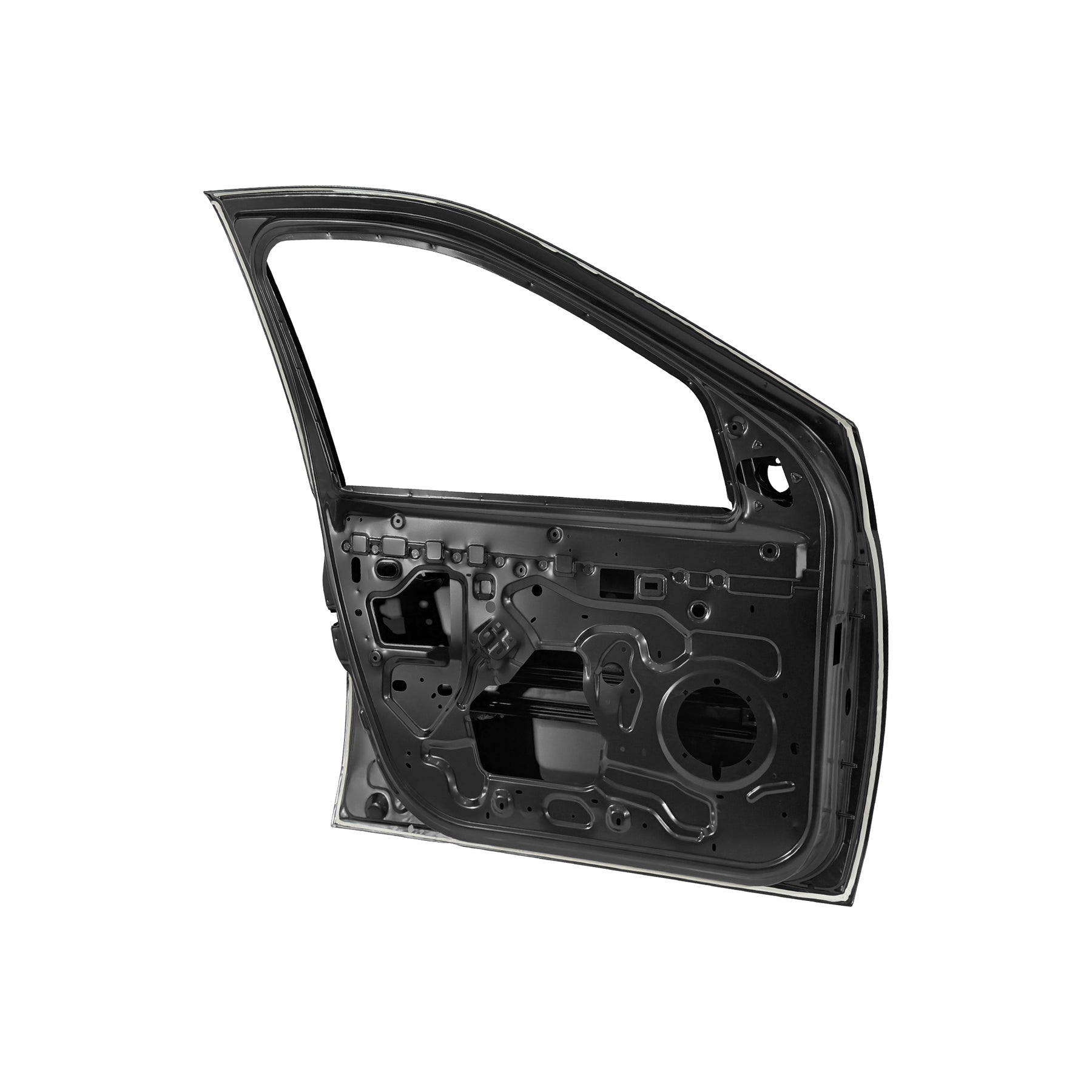 REPLACEMENT FRONT DOOR W MOULDING LH, 2004-2012, FOR RENAULT LOGAN, 801016598R, (STEEL)