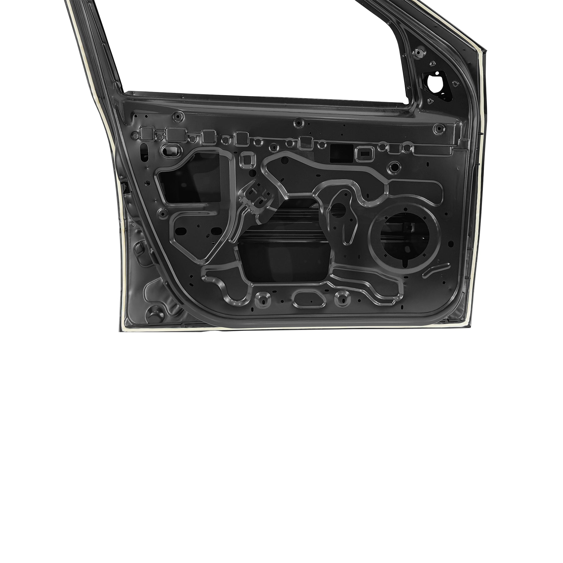 REPLACEMENT FRONT DOOR W MOULDING LH, 2004-2012, FOR RENAULT LOGAN, 801016598R, (STEEL)