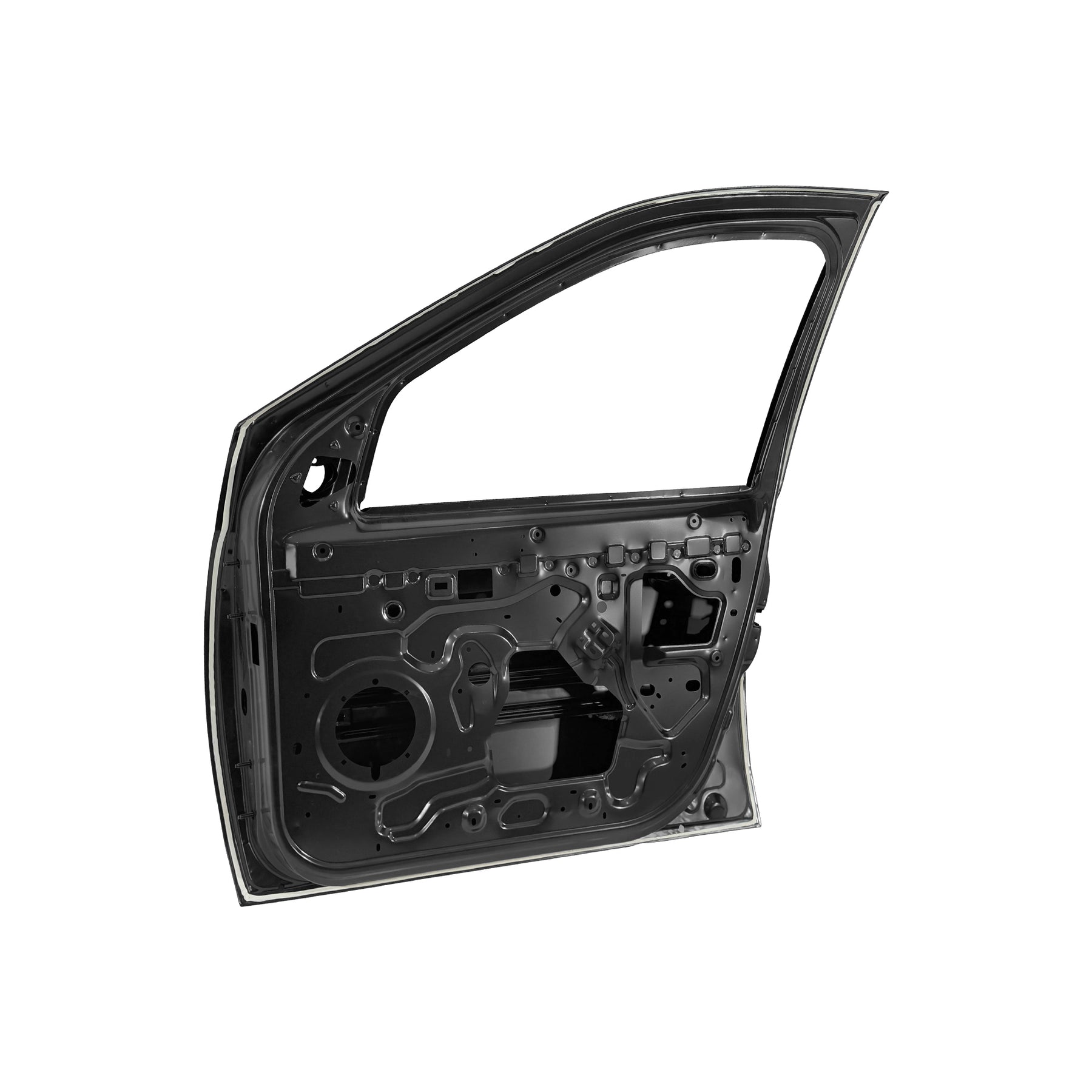 REPLACEMENT FRONT DOOR W MOULDING RH, 2004-2012, FOR RENAULT LOGAN, 801016598R, (STEEL)