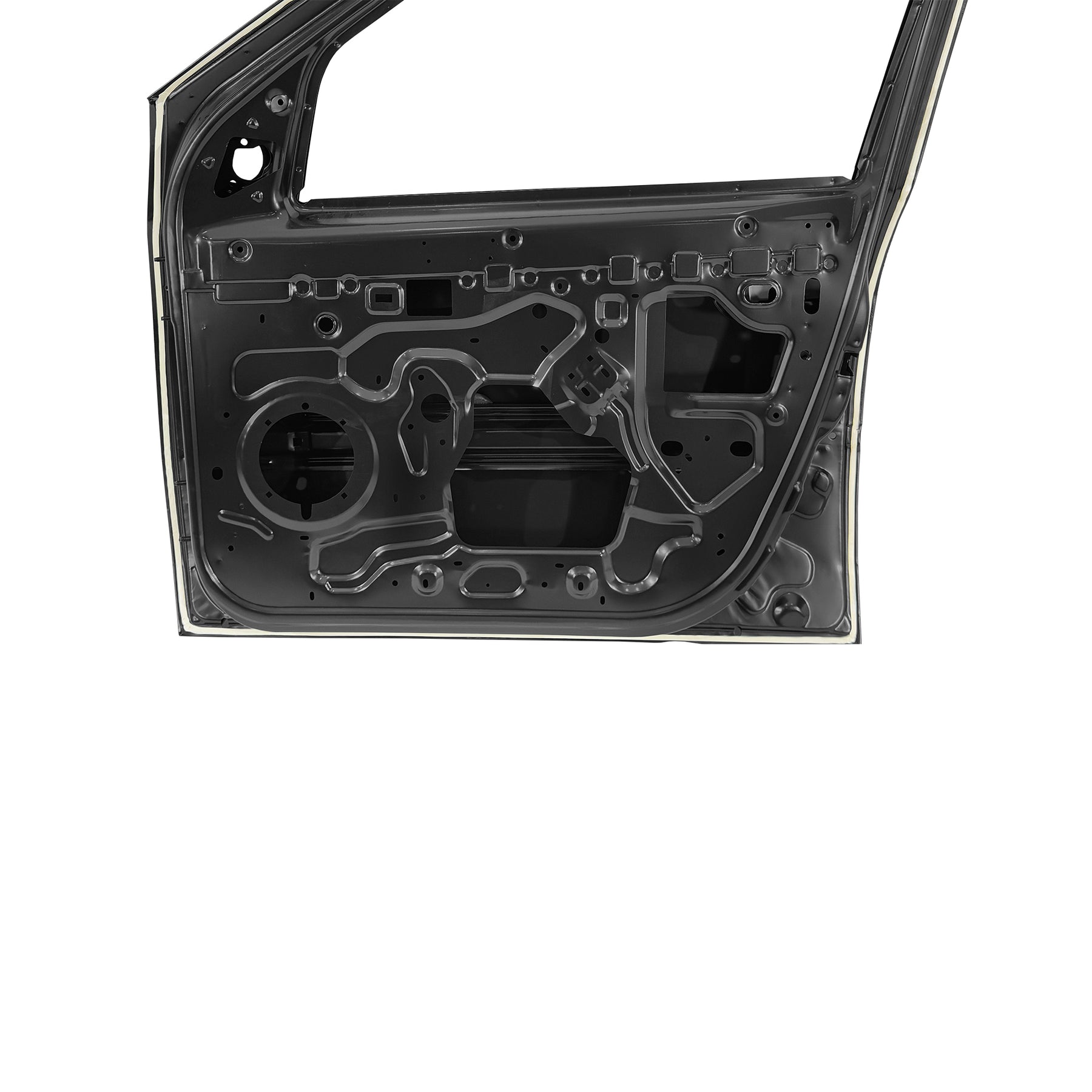 REPLACEMENT FRONT DOOR W MOULDING RH, 2004-2012, FOR RENAULT LOGAN, 801016598R, (STEEL)
