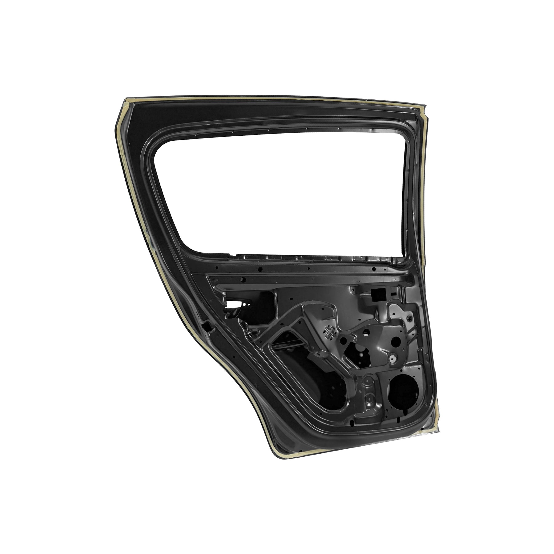 REPLACEMENT REAR DOOR LH WITH PROTECTOR HOLE, 2009, FOR DACIA SANDERO, 821018232R, (STEEL)