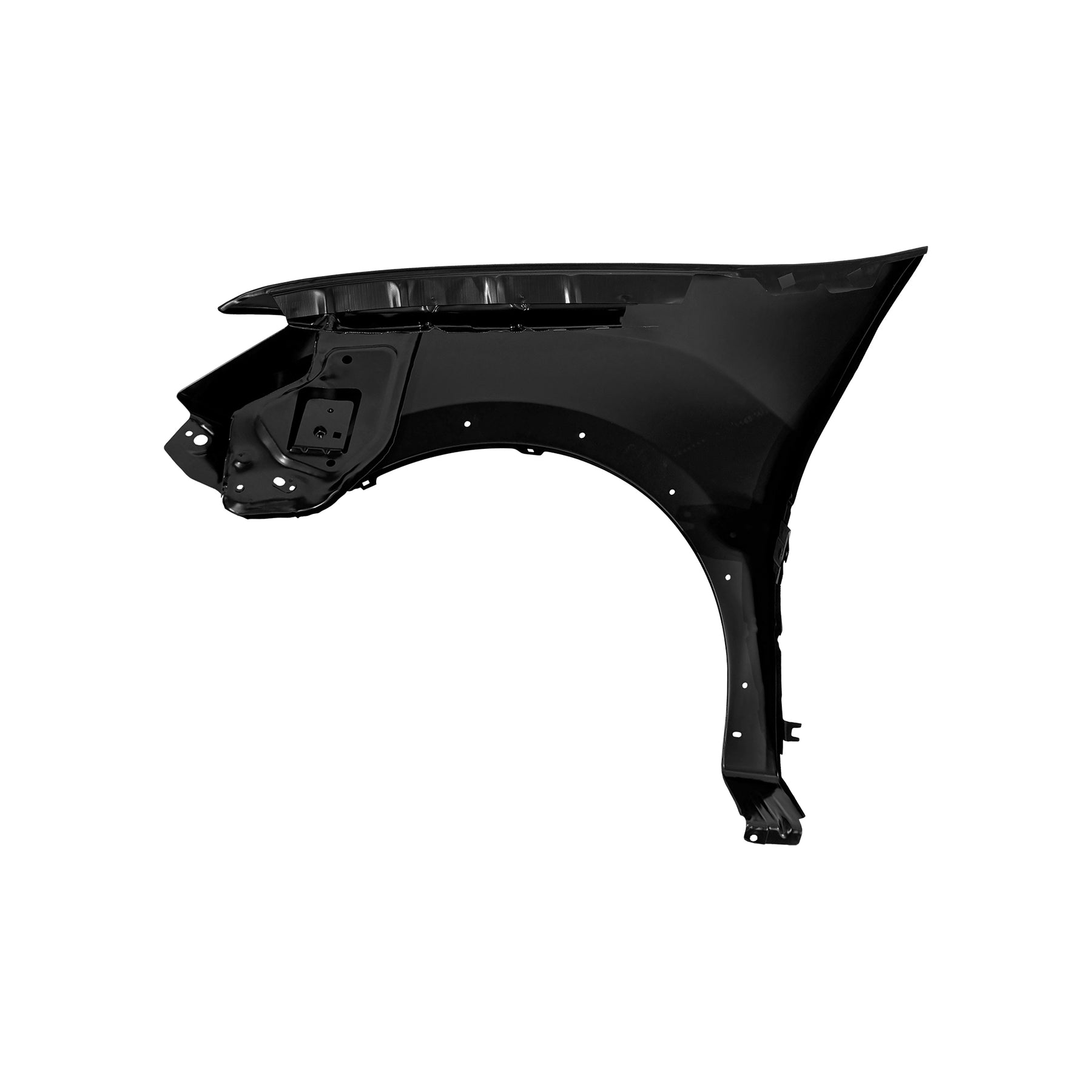 REPLACEMENT FRONT FENDER RH(WITHOUT LAMP HOLE AND WITH RIM HOLE), 2013, FOR DACIA LOGAN, 631004482R, (STEEL)