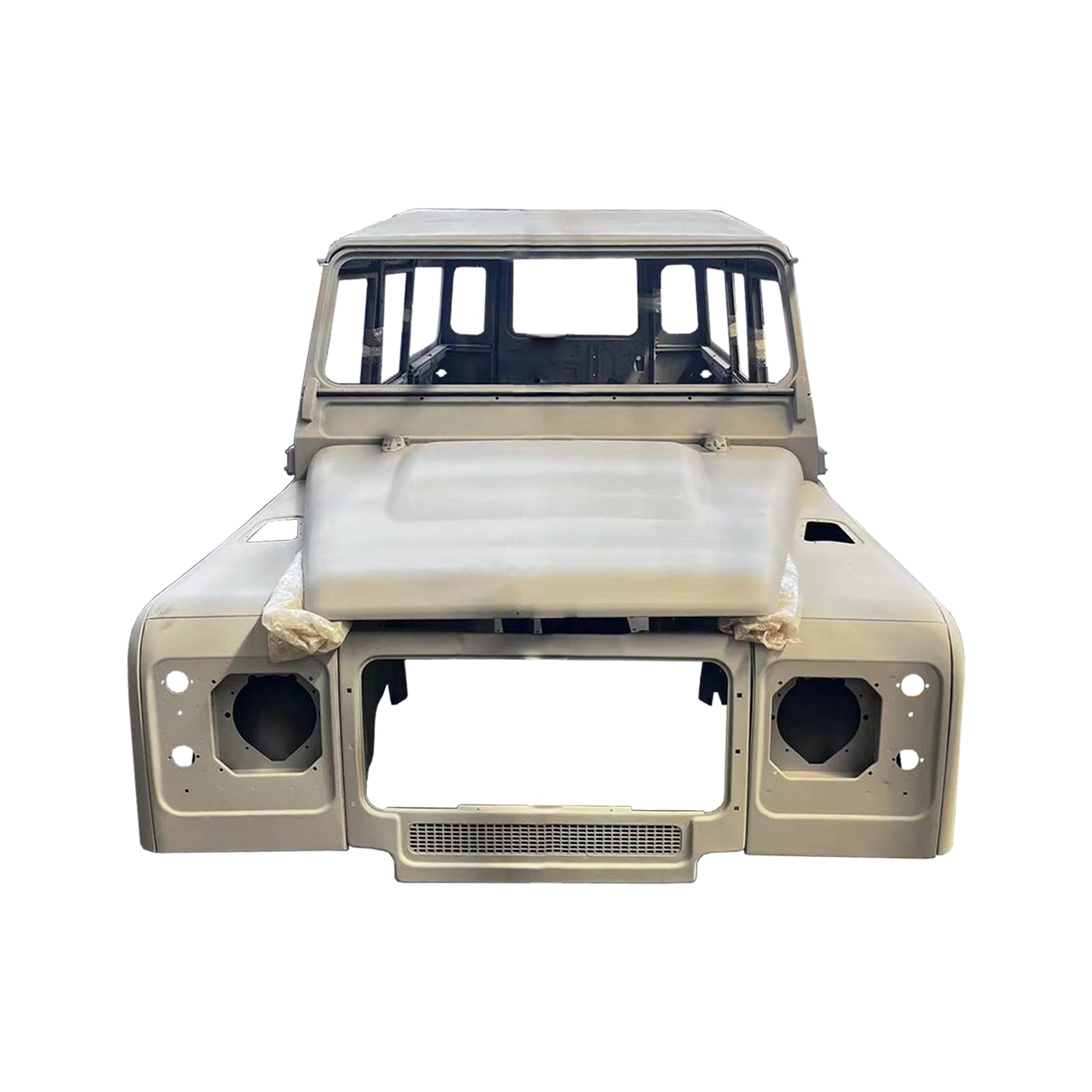 COMPLETE CAB WITH DOORS,WITH PRIMER, FOR LAND ROVER DEFENDER 110 TD4, (LHD), (ALUM+STEEL)